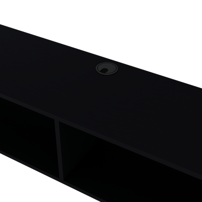 59" Black Floating Mount TV Stand