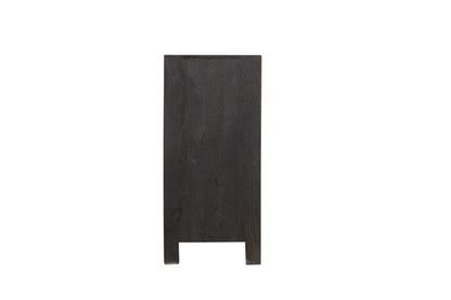 57" Black Solid Wood Six Drawer Dresser