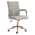 Gray and Bronze Adjustable Height Swivel Rolling Office Chair