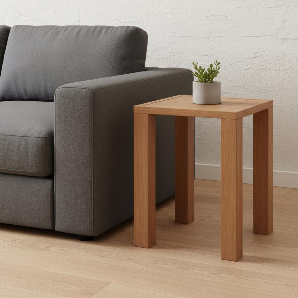 22" Natural Aluminum End Table