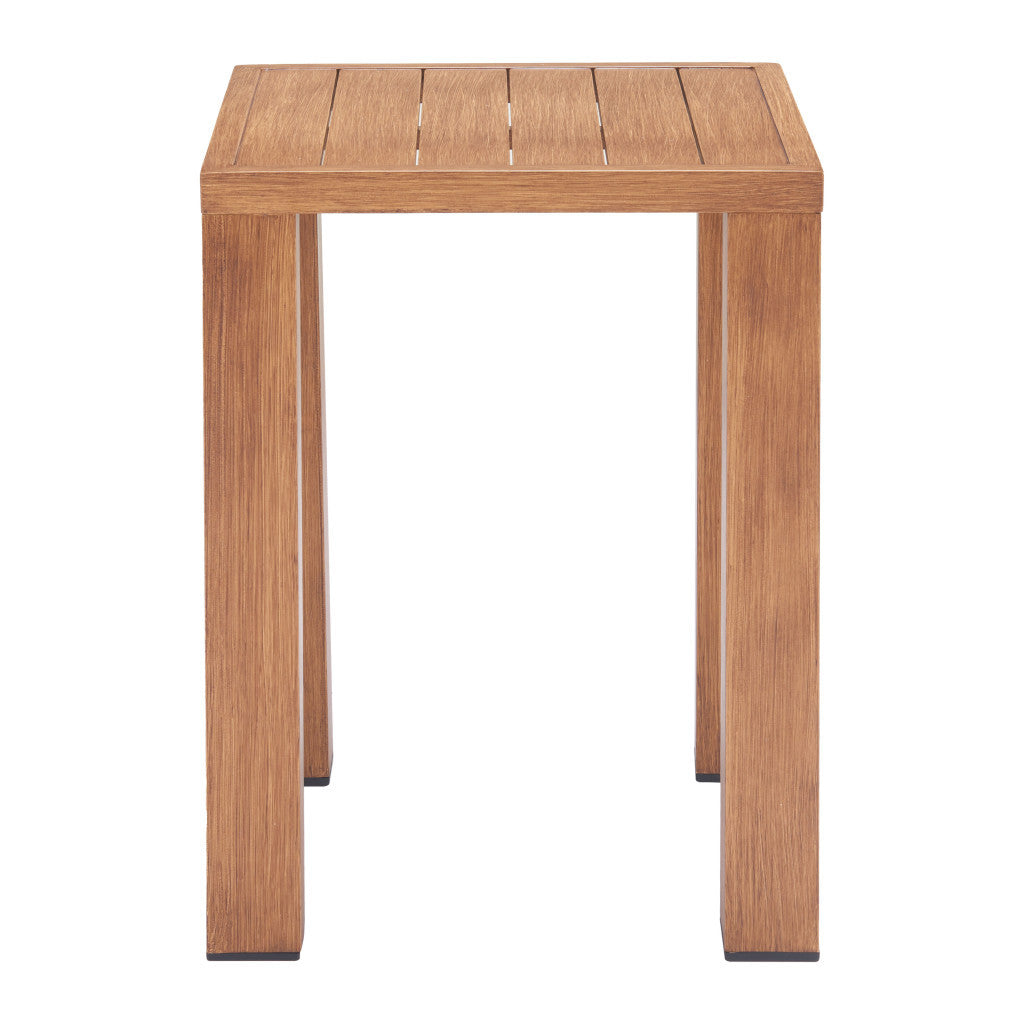 22" Natural Aluminum End Table