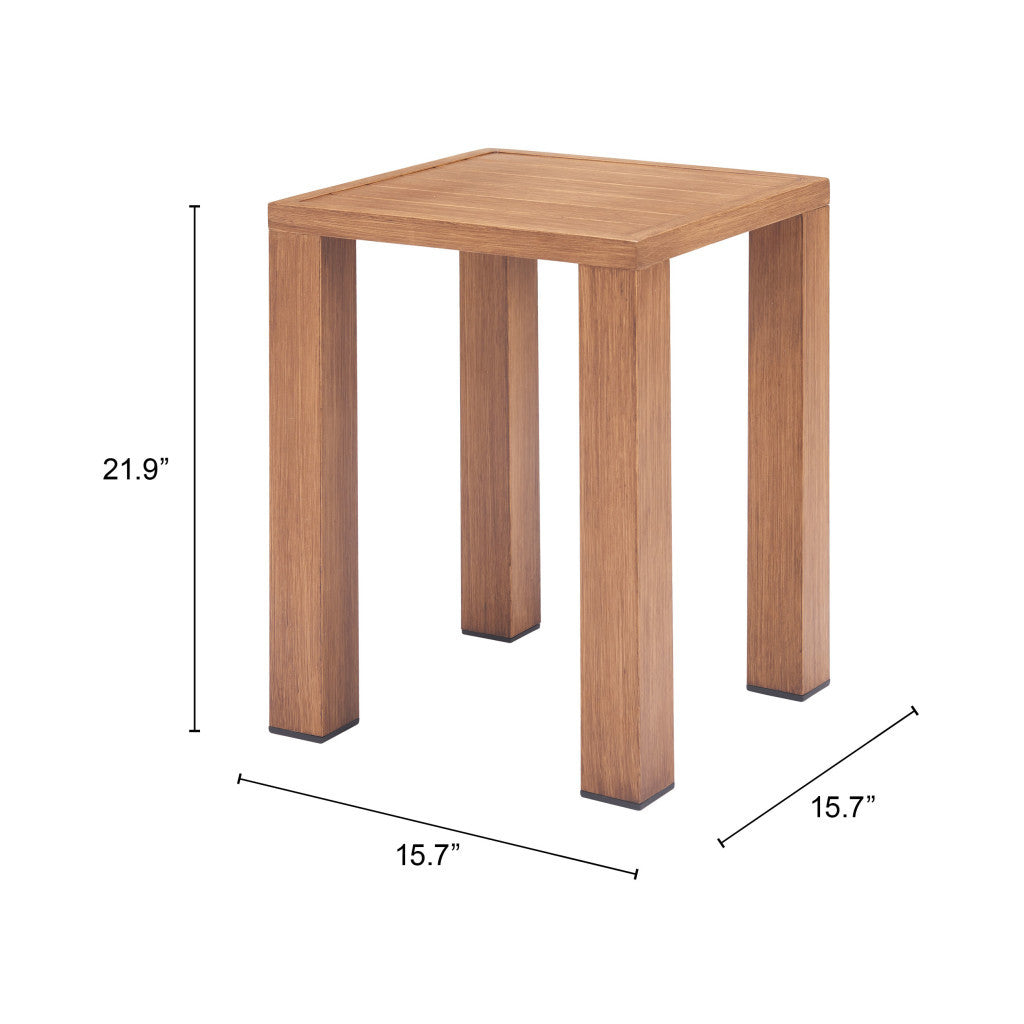 22" Natural Aluminum End Table