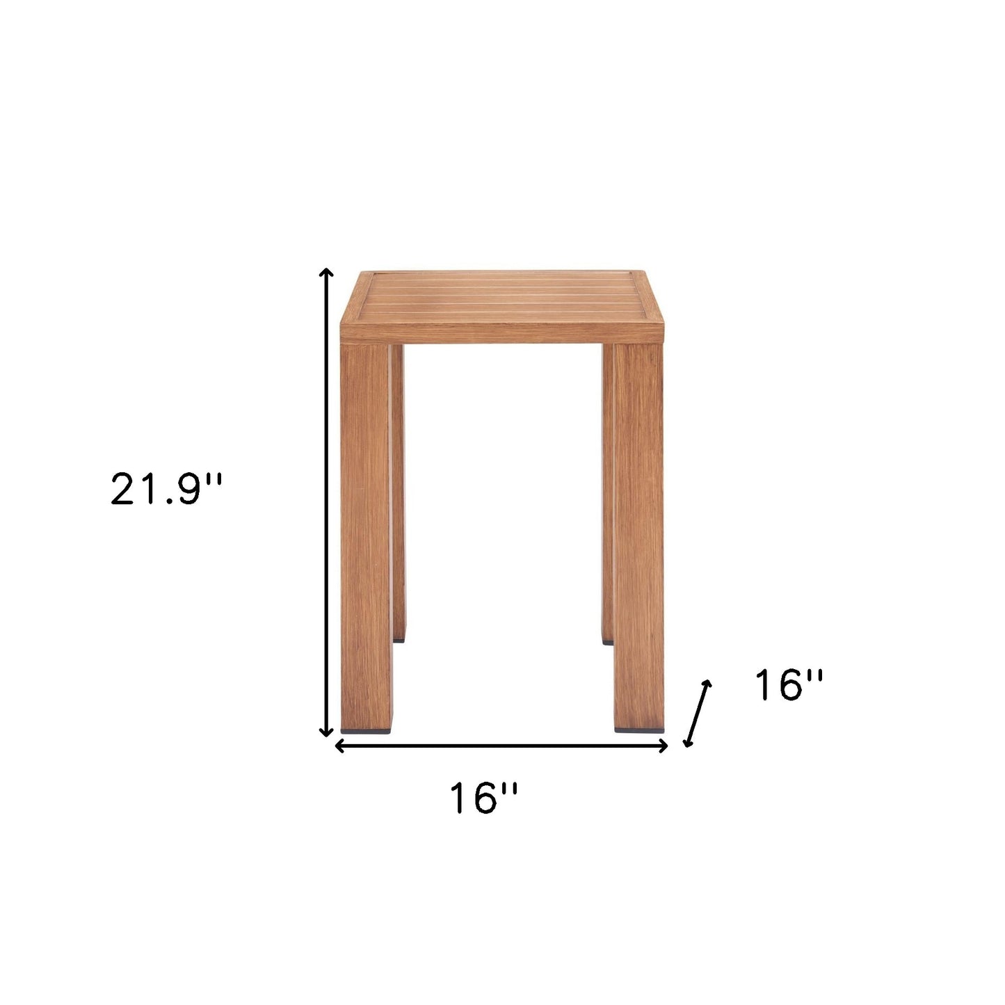 22" Natural Aluminum End Table