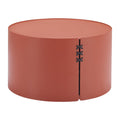 29" Terra Cotta Rounded Aluminum Outdoor Coffee Table