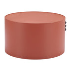 29" Terra Cotta Rounded Aluminum Outdoor Coffee Table