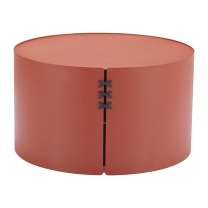29" Terra Cotta Rounded Aluminum Outdoor Coffee Table