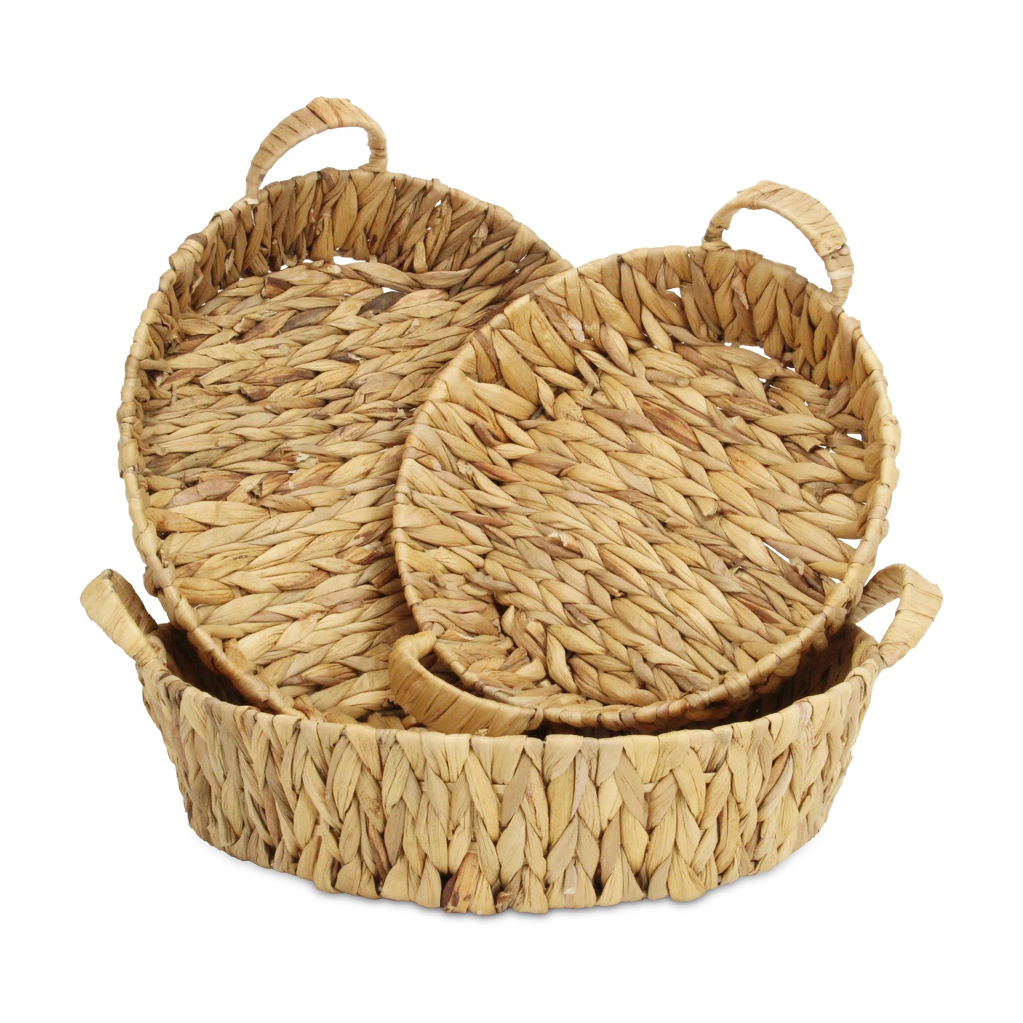 Set of Three Natural Water Hyacinth Basket