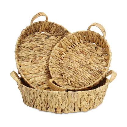 Set of Three Natural Water Hyacinth Basket