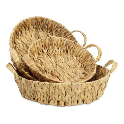 Set of Three Natural Water Hyacinth Basket