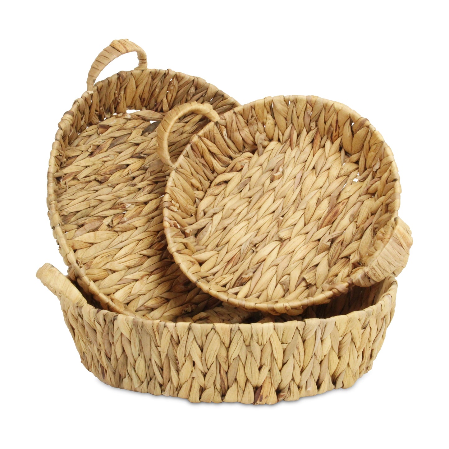 Set of Three Natural Water Hyacinth Basket