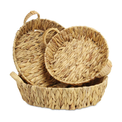 Set of Three Natural Water Hyacinth Basket