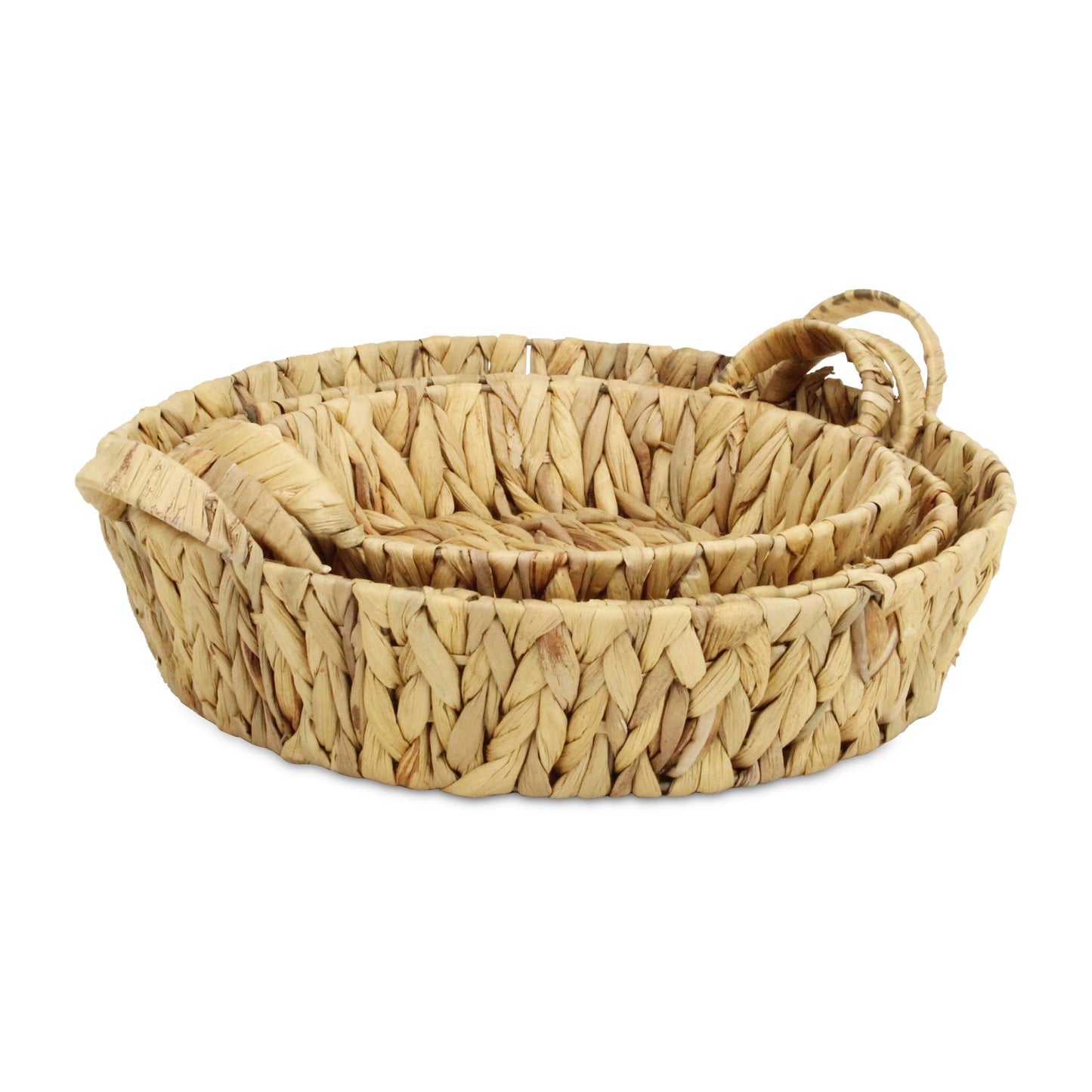 Set of Three Natural Water Hyacinth Basket