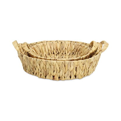 Set of Three Natural Water Hyacinth Basket