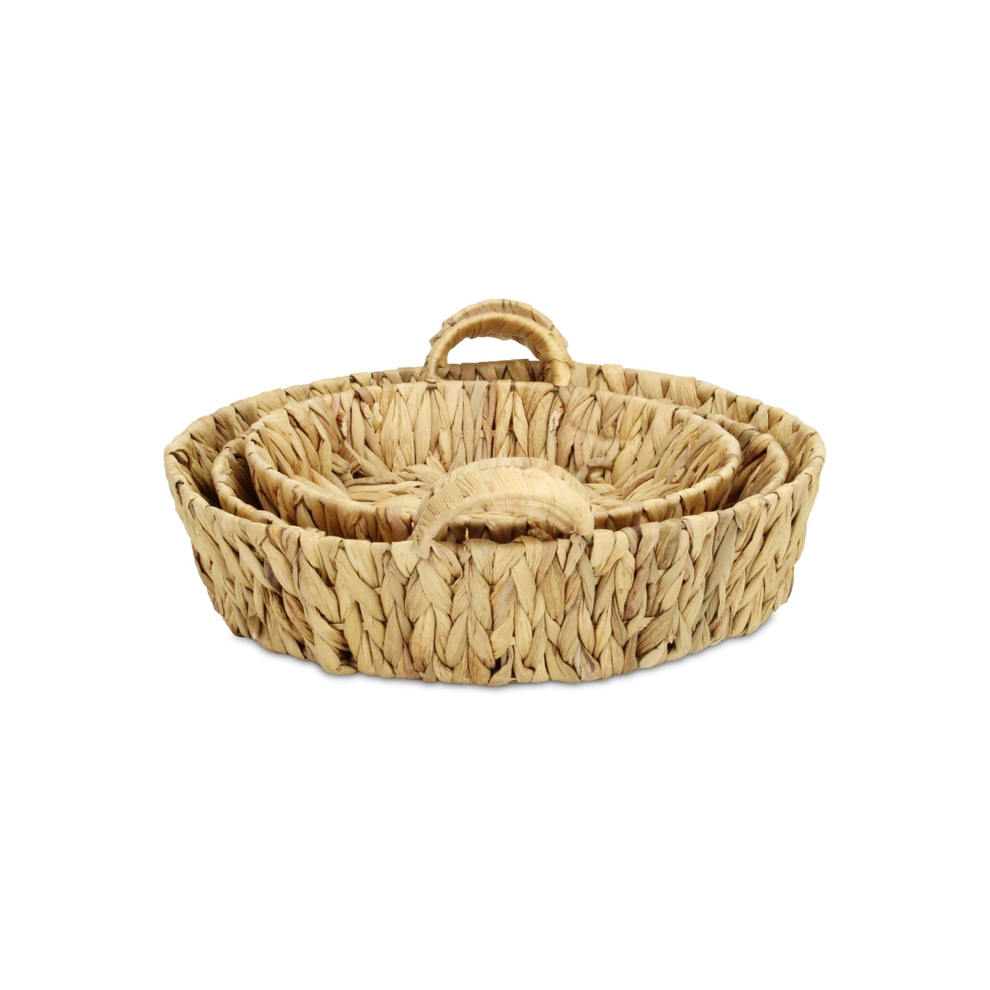 Set of Three Natural Water Hyacinth Basket