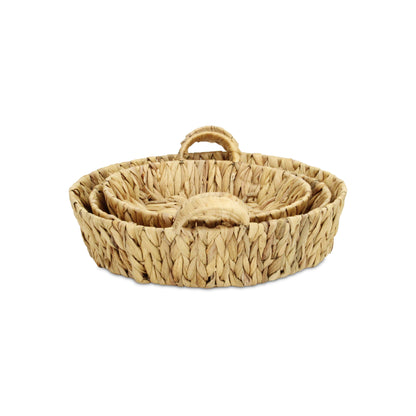Set of Three Natural Water Hyacinth Basket