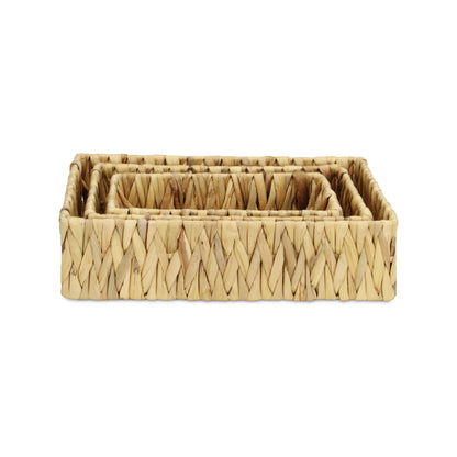 Set of Three Natural Water Hyacinth Basket