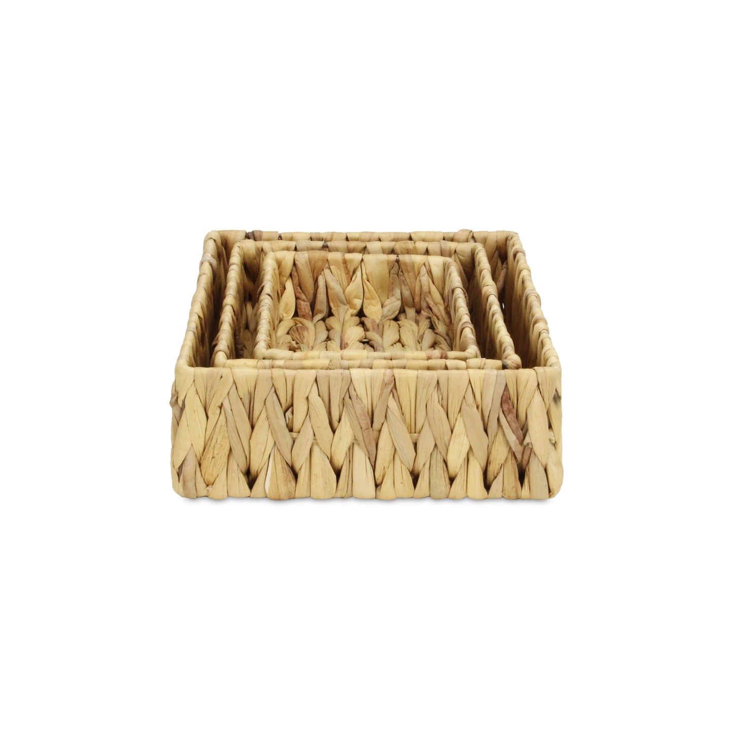 Set of Three Natural Water Hyacinth Basket