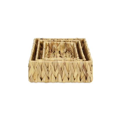 Set of Three Natural Water Hyacinth Basket