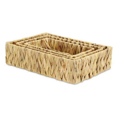Set of Three Natural Water Hyacinth Basket
