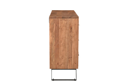 60" Natural Live Edge Solid Wood Six Drawer Double Dresser