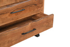36" Natural Live Edge Solid Wood Five Drawer Dresser