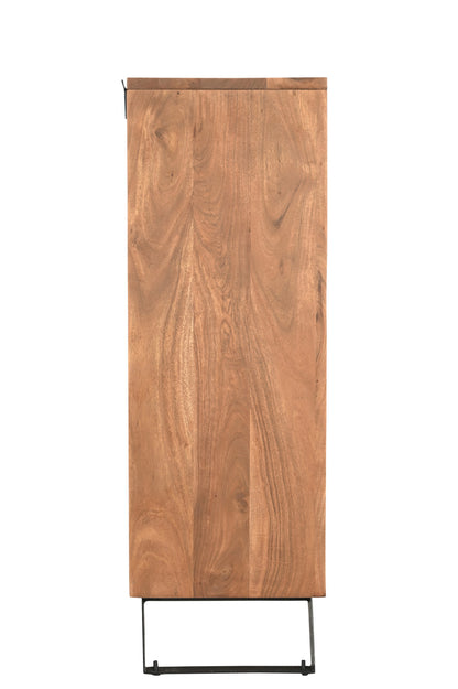 36" Natural Live Edge Solid Wood Five Drawer Dresser