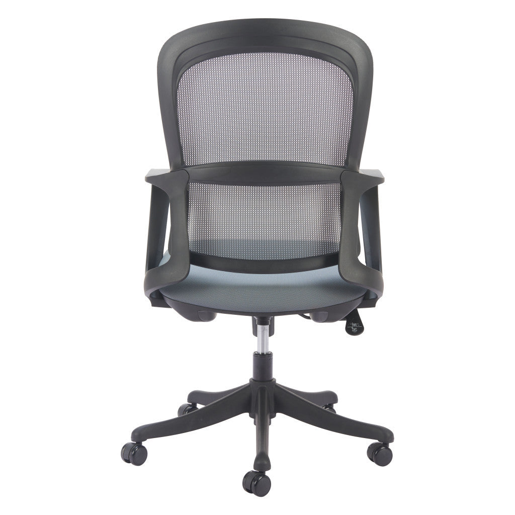 Gray and Black Adjustable Height Swivel Rolling Office Chair
