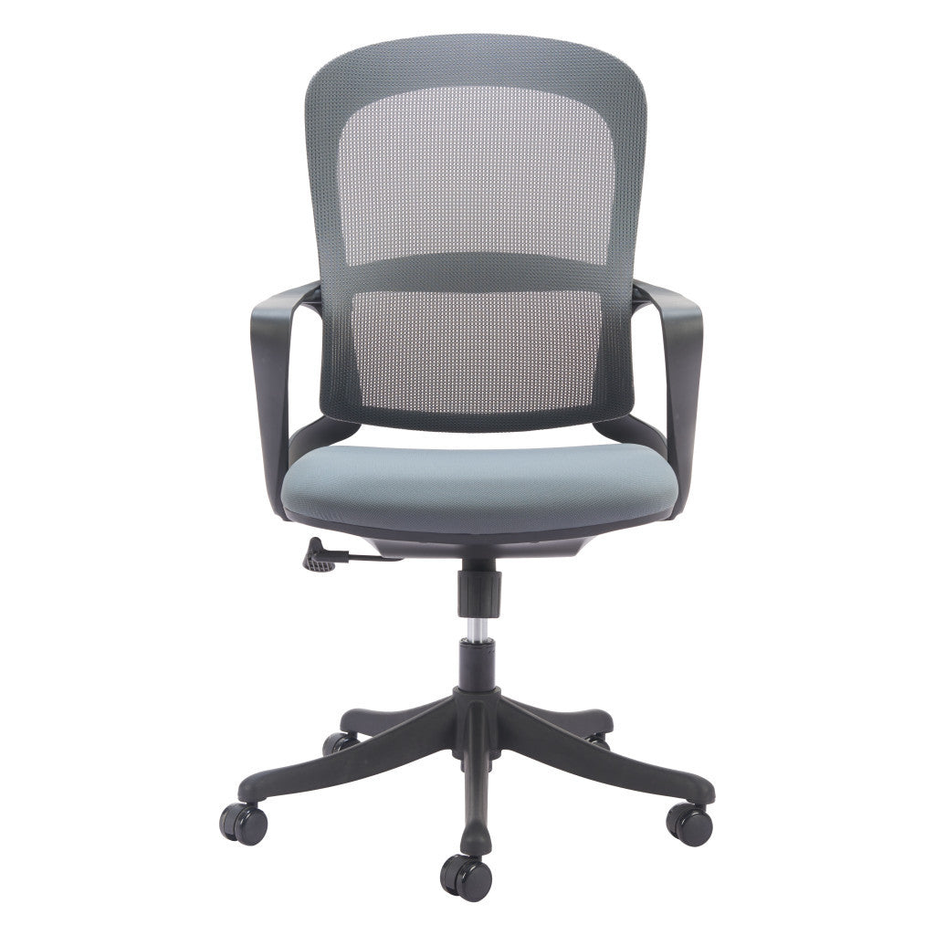 Gray and Black Adjustable Height Swivel Rolling Office Chair