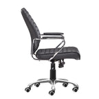 Black and Silver Adjustable Height Swivel Rolling Office Chair