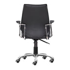 Black and Silver Adjustable Height Swivel Rolling Office Chair