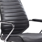 Black and Silver Adjustable Height Swivel Rolling Office Chair