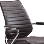Espresso and Silver Adjustable Height Swivel Rolling Office Chair