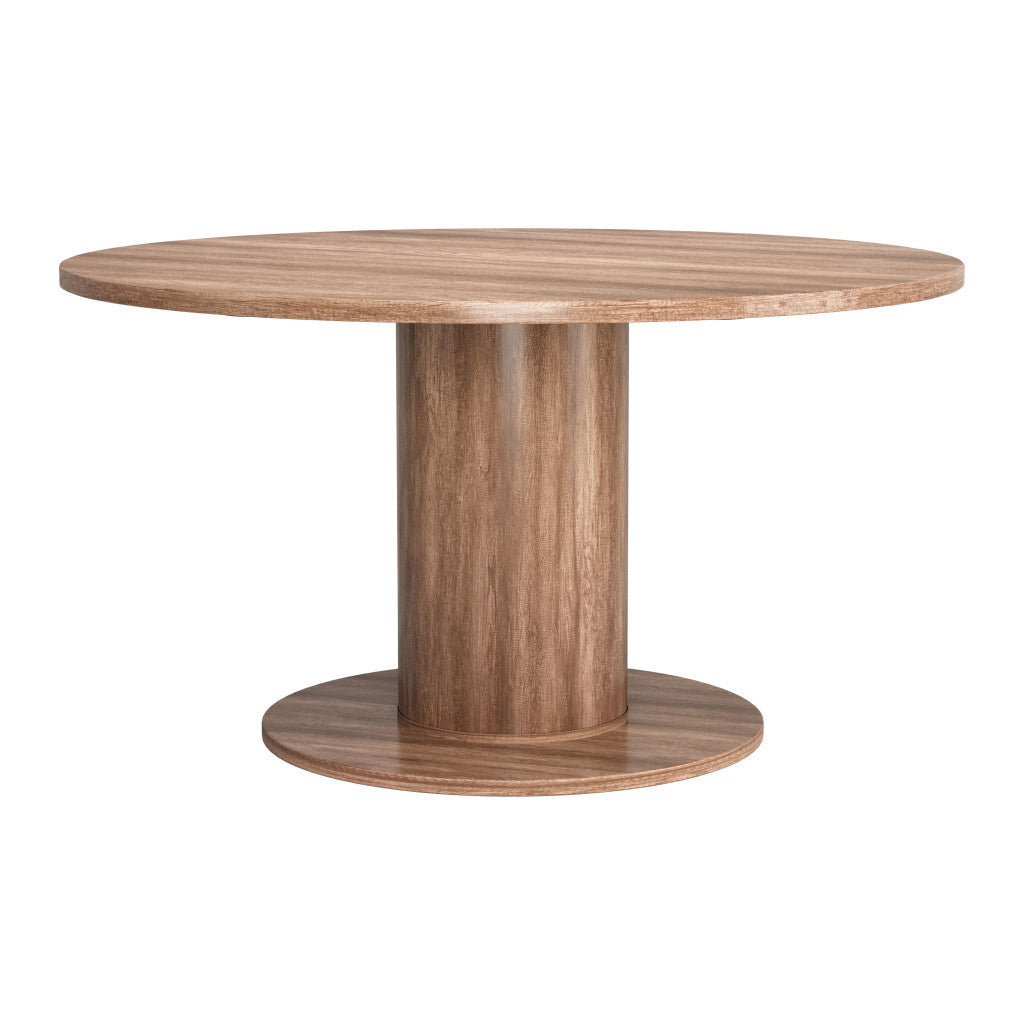 54" Natural And Black Round Convertible Game Table