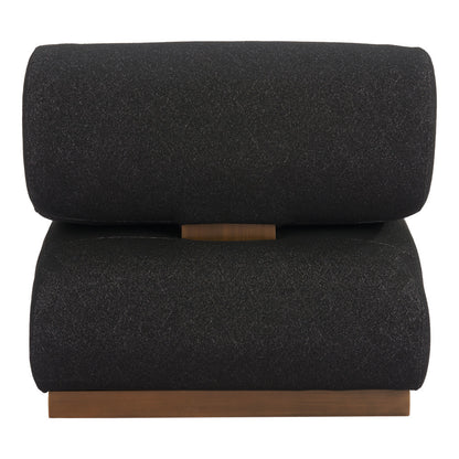 34" Black And Bronze Fabric And Upholstered Side Chair