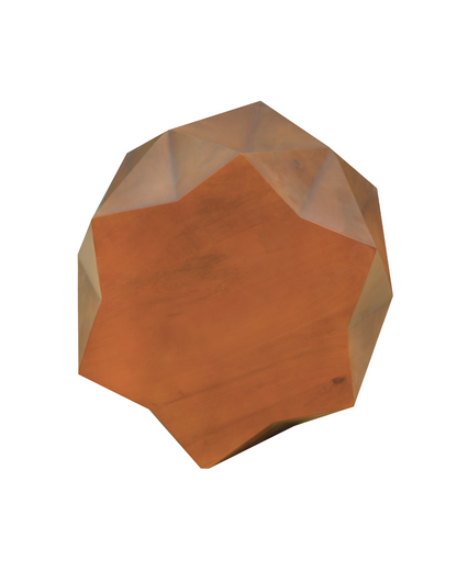 24" Brown Solid Wood End Table