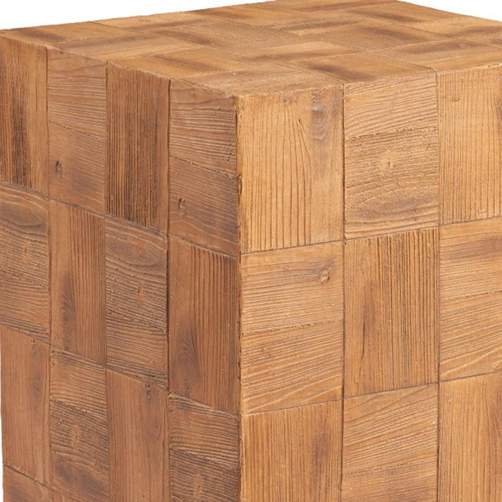 22" Natural Metal End Table