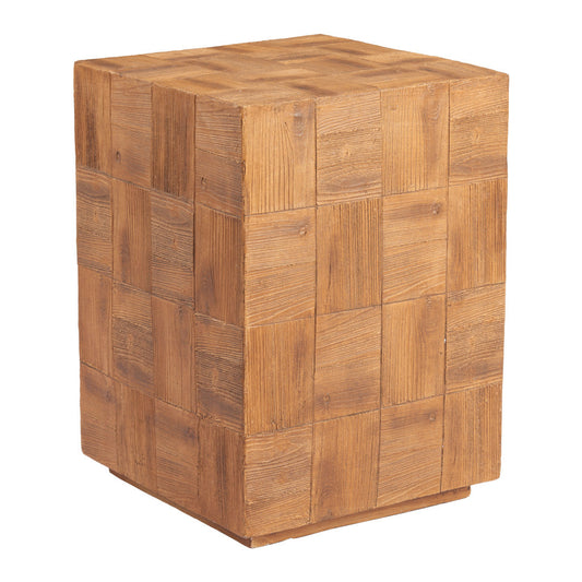 22" Natural Metal End Table