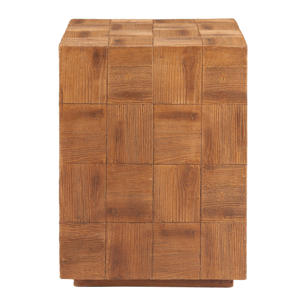 22" Natural Metal End Table