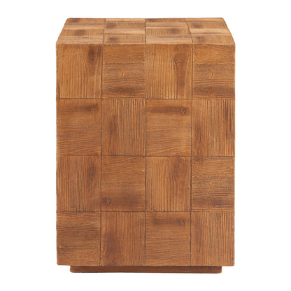 22" Natural Metal End Table