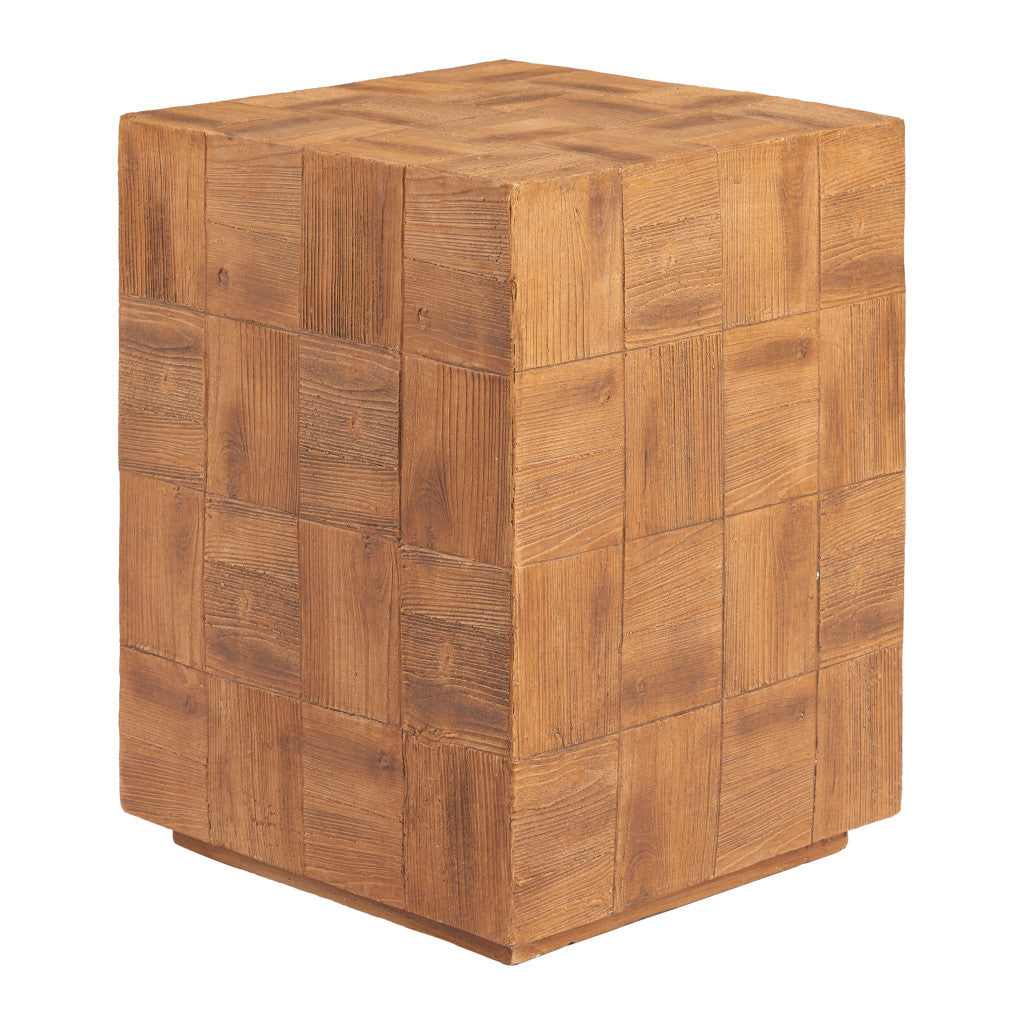 22" Natural Metal End Table