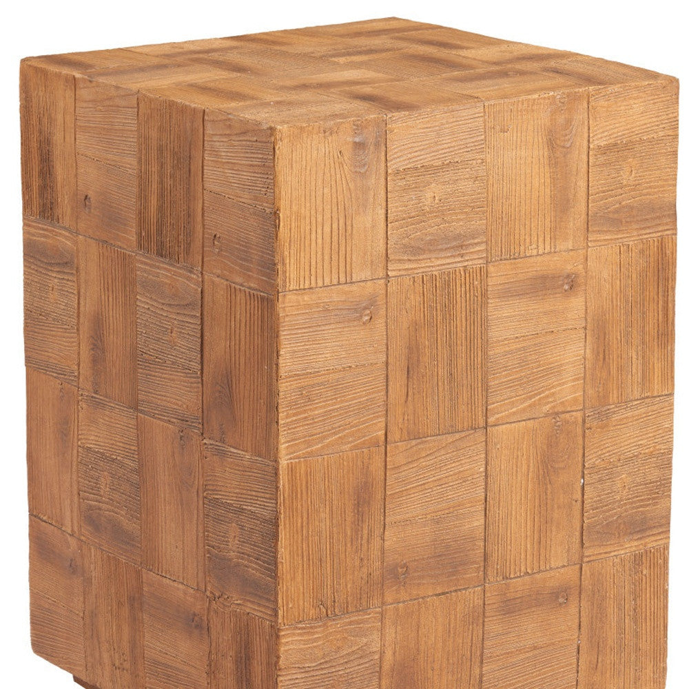 22" Natural Metal End Table