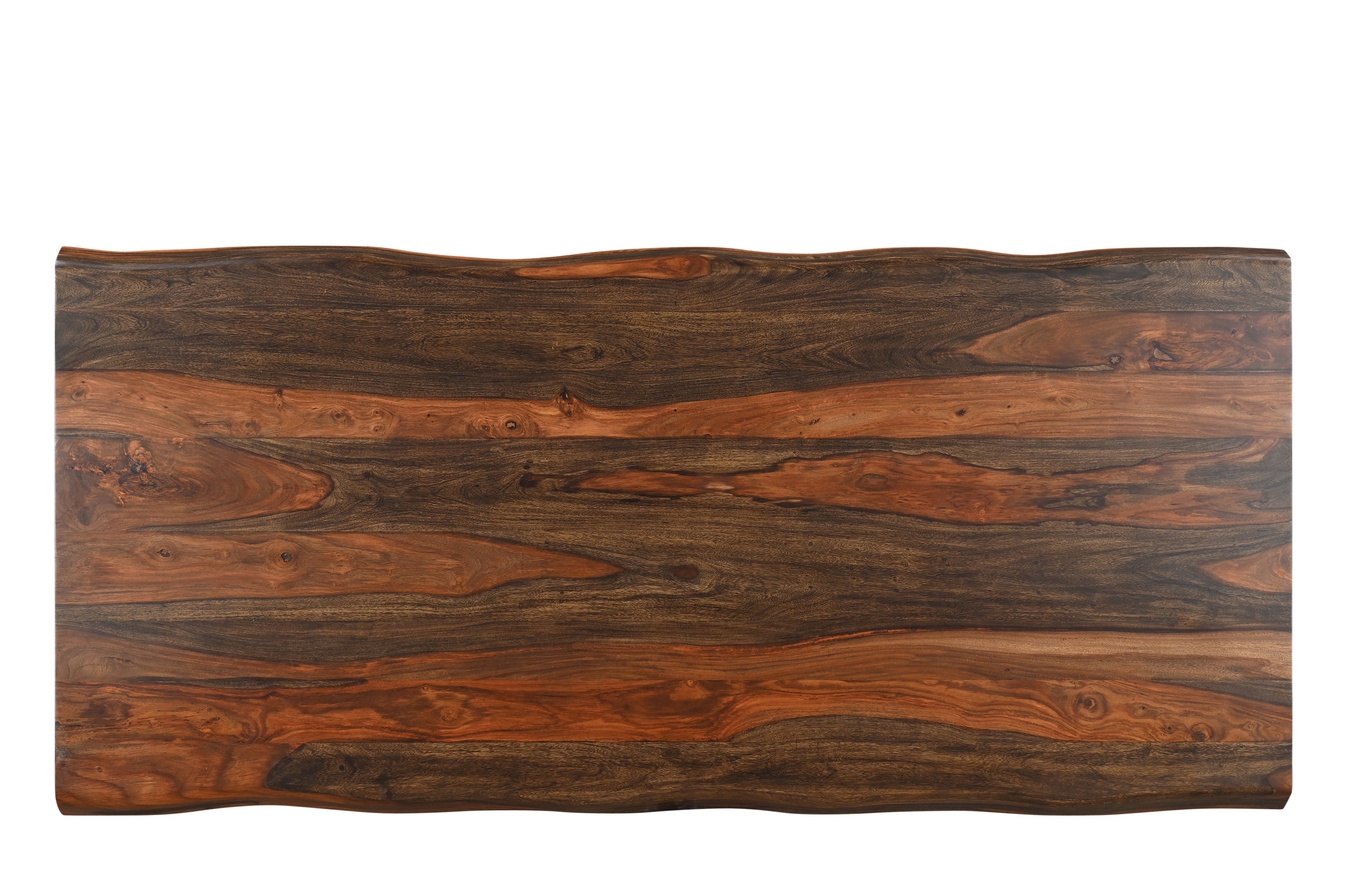 Nine Piece Dark Brown Solid Wood Dining Set with Eight Chairs