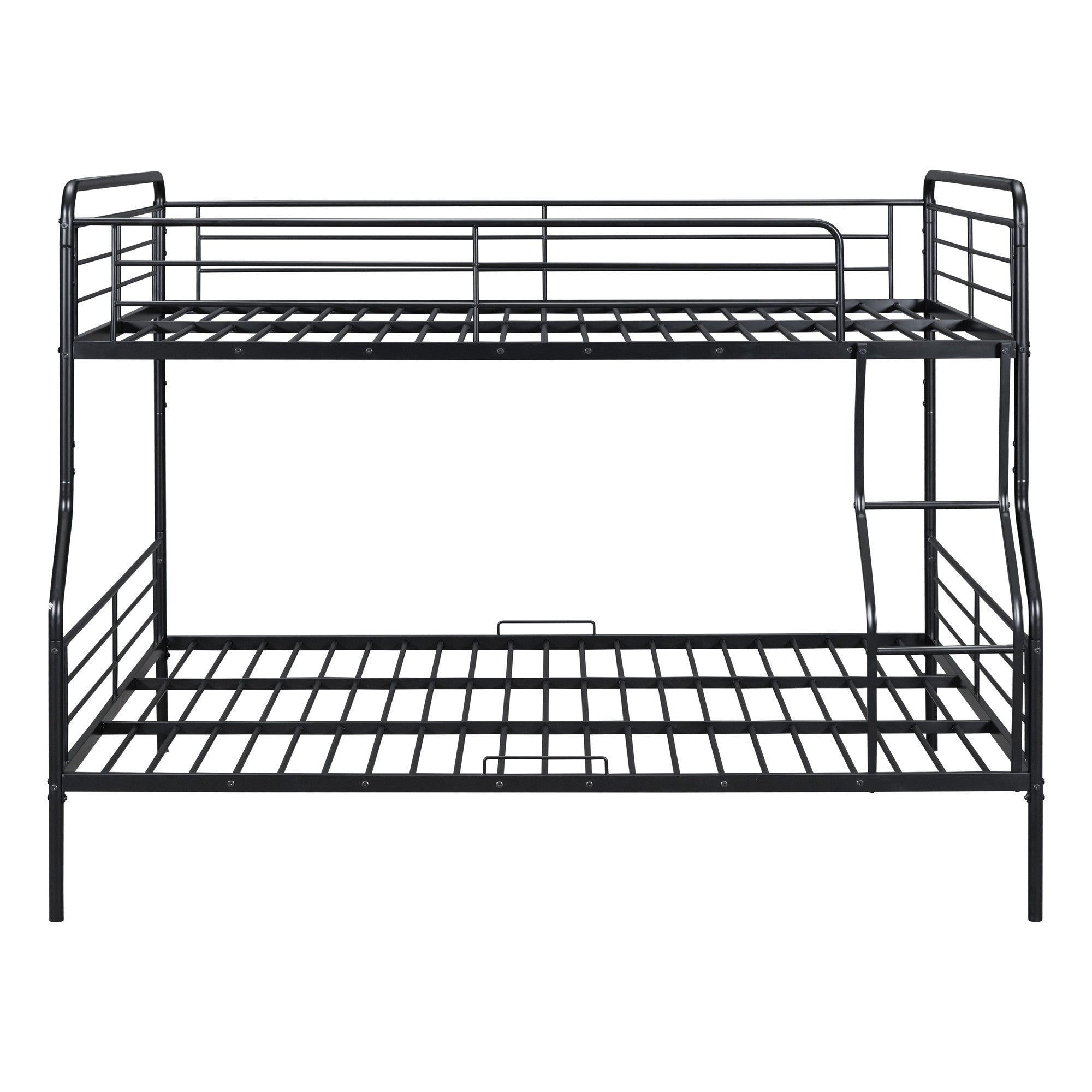 Black Full XL Over Queen Contemporary Metal Bunk Bed