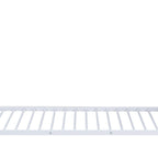 White Twin Over Twin Metal Bunk Bed With Stairs And Storage