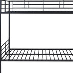Black Full Over Full Metal Bunk Bed With Stairs And Storage