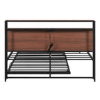 Black Metal Full Bed Frame With Trundle