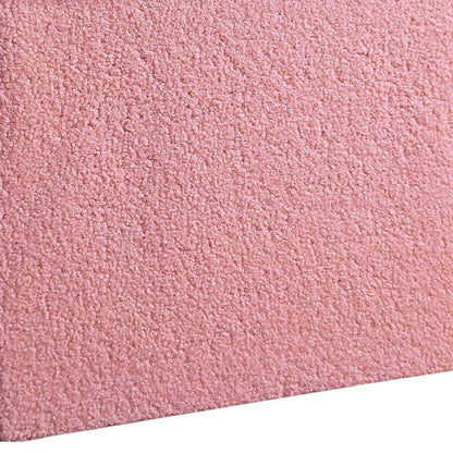 15" Pink Boucle Cube Storage Ottoman