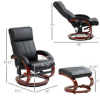Vibration Recliner Chair with Ottoman and Remote