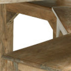 Seven Piece Natural Round Solid Wood Dining Set with Six Chairs