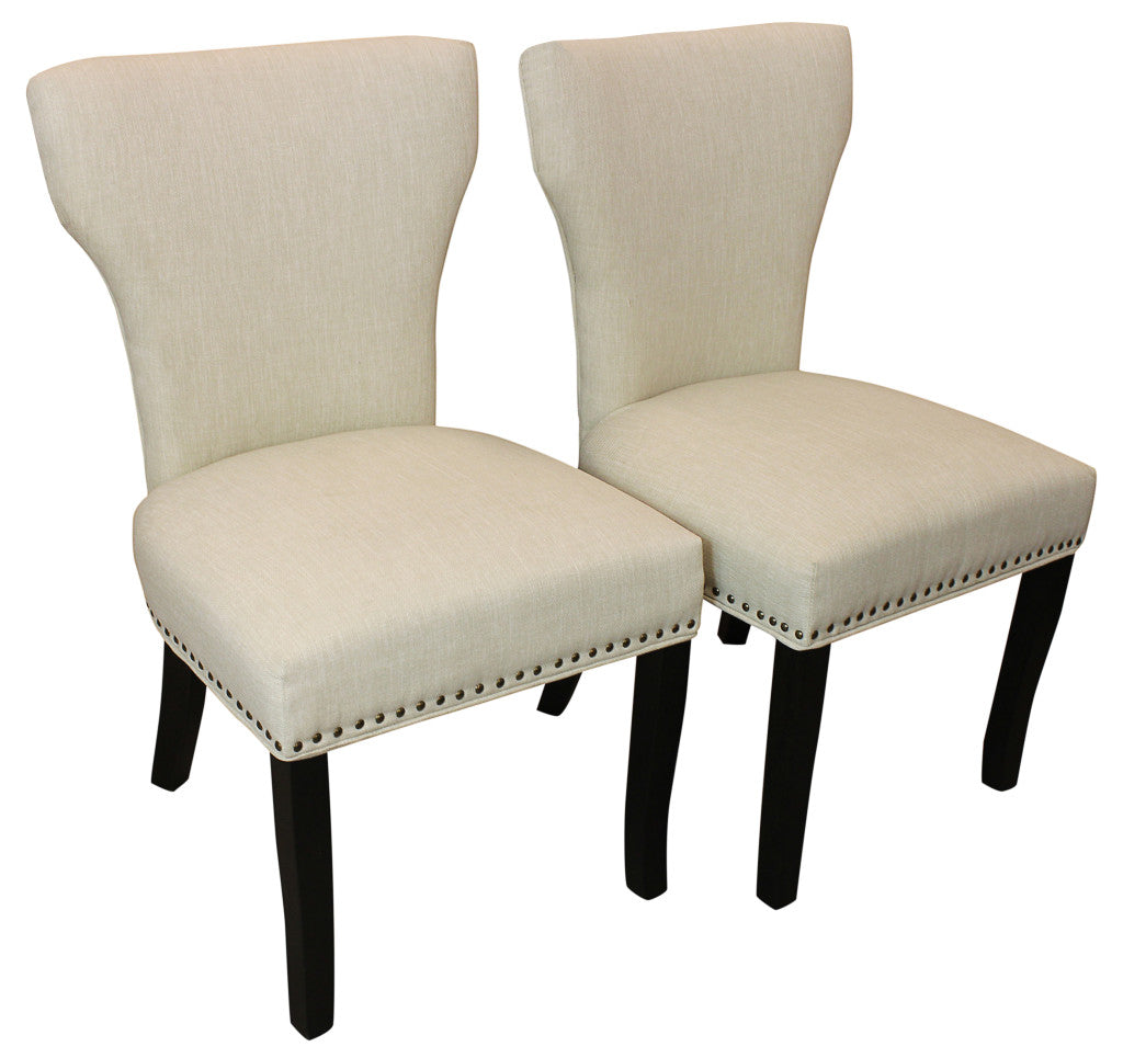 Five Piece Natural Round Solid Wood Dining Set with Four Chairs